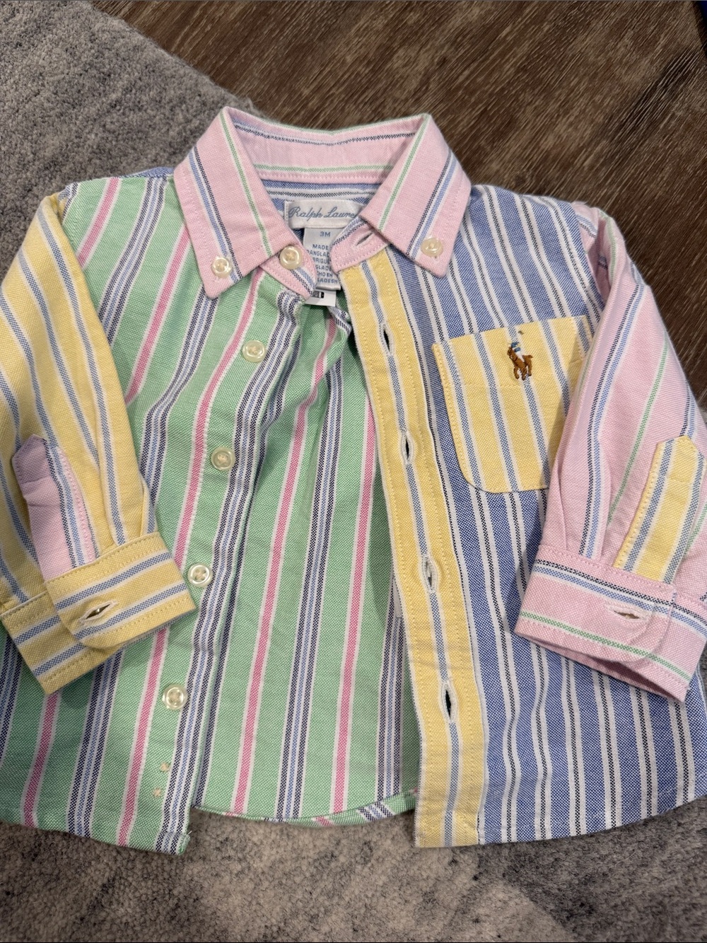 Ralph Lauren Pastel Multistripe Button-Down Shirt